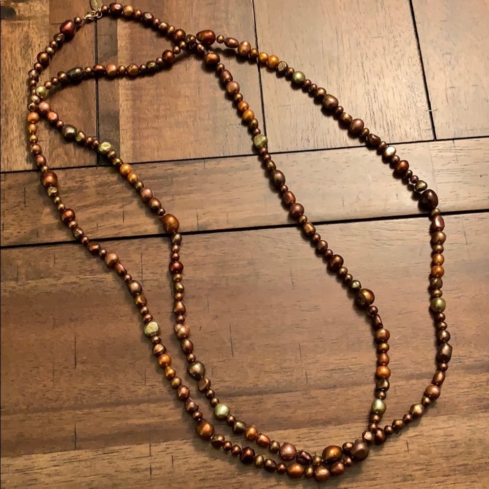Gorgeous fresh water pearl long necklace